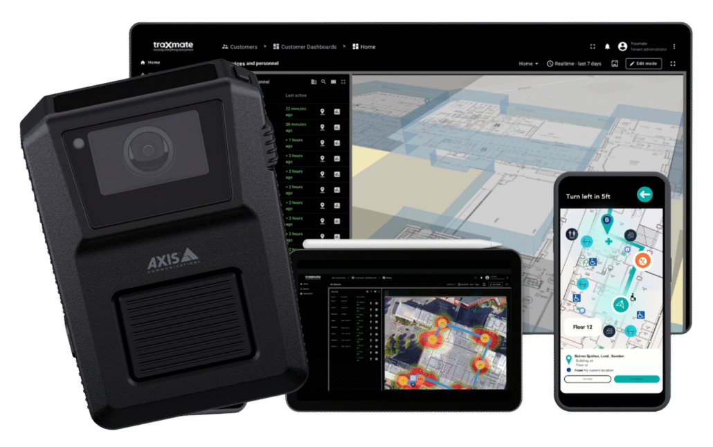 Axis body worn cameras and Traxmate