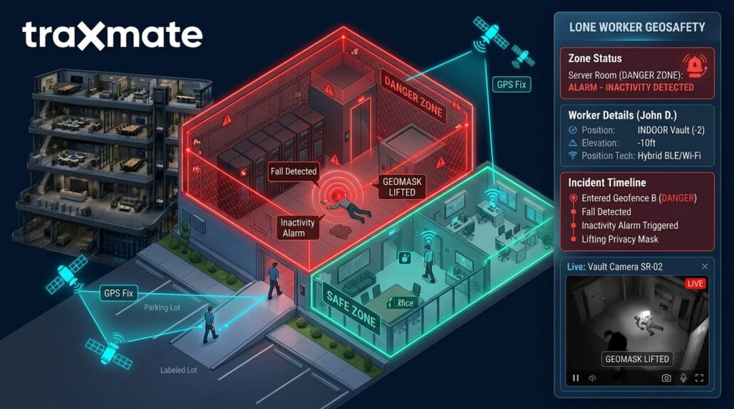Privacy-First Safety: Deploying Panic and Inactivity Alarms for Field Personnel 5 Traxmate Milestone use case - lone worker safety